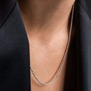 Sterling Silver Rope Chain Italy Stamped